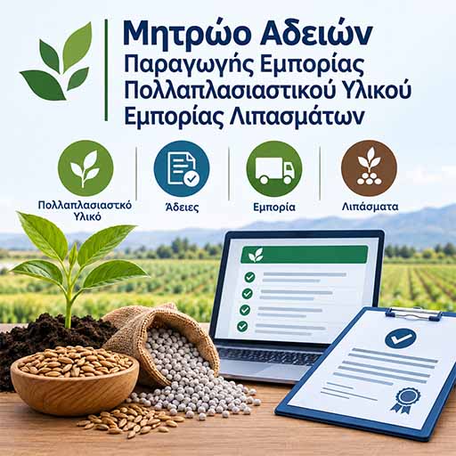 Μητρώο Αδειών Παραγωγής Εμπορίας Πολλαπλασιαστικού Υλικού Εμπορίας Λιπασμάτων